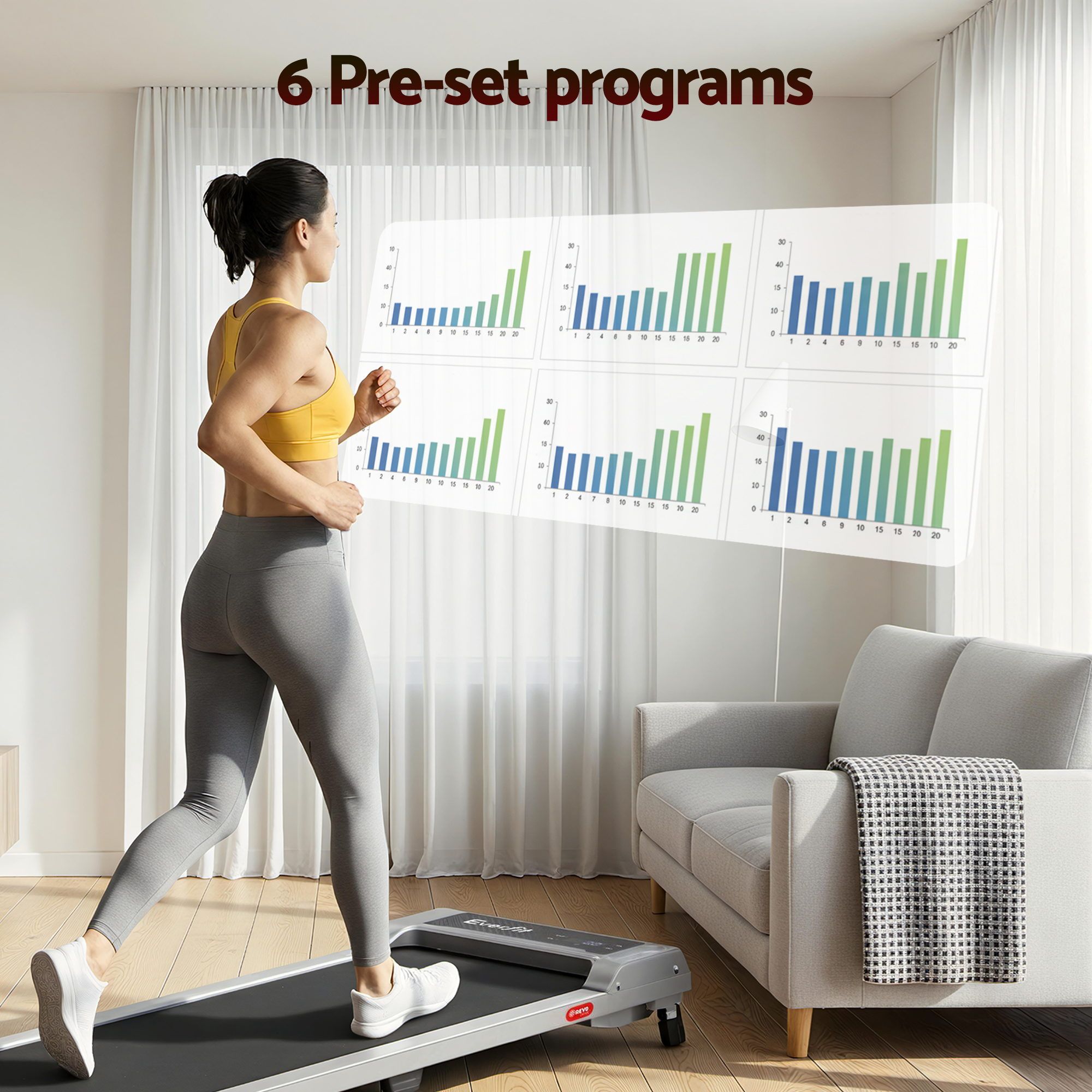 Everfit 3 in 1 Walking Pad Treadmill 12% Incline Under Desk Treadmills for Home Gym With 40cm Wide Belt Sliver