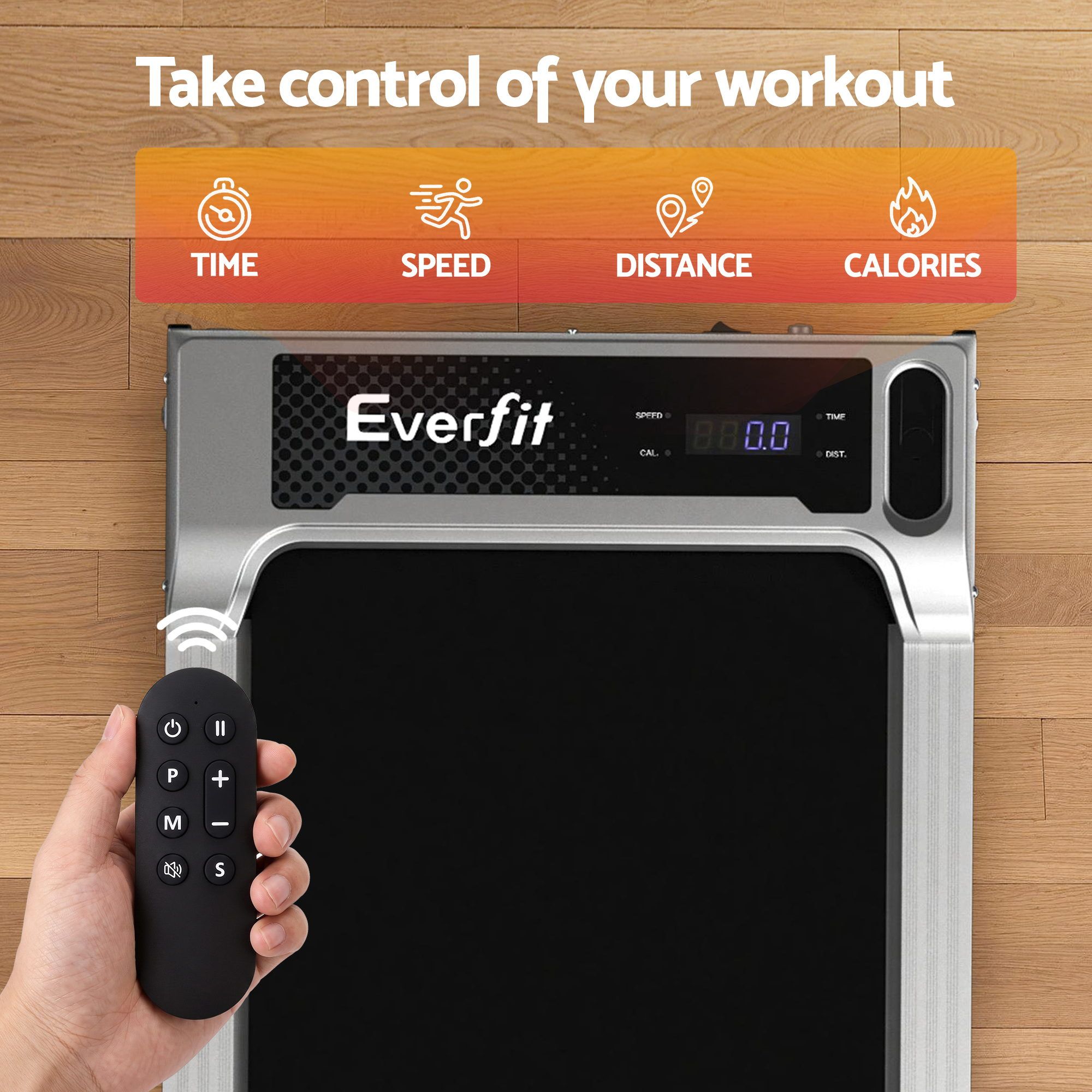 Everfit 3 in 1 Walking Pad Treadmill 12% Incline Under Desk Treadmills for Home Gym With 40cm Wide Belt Sliver