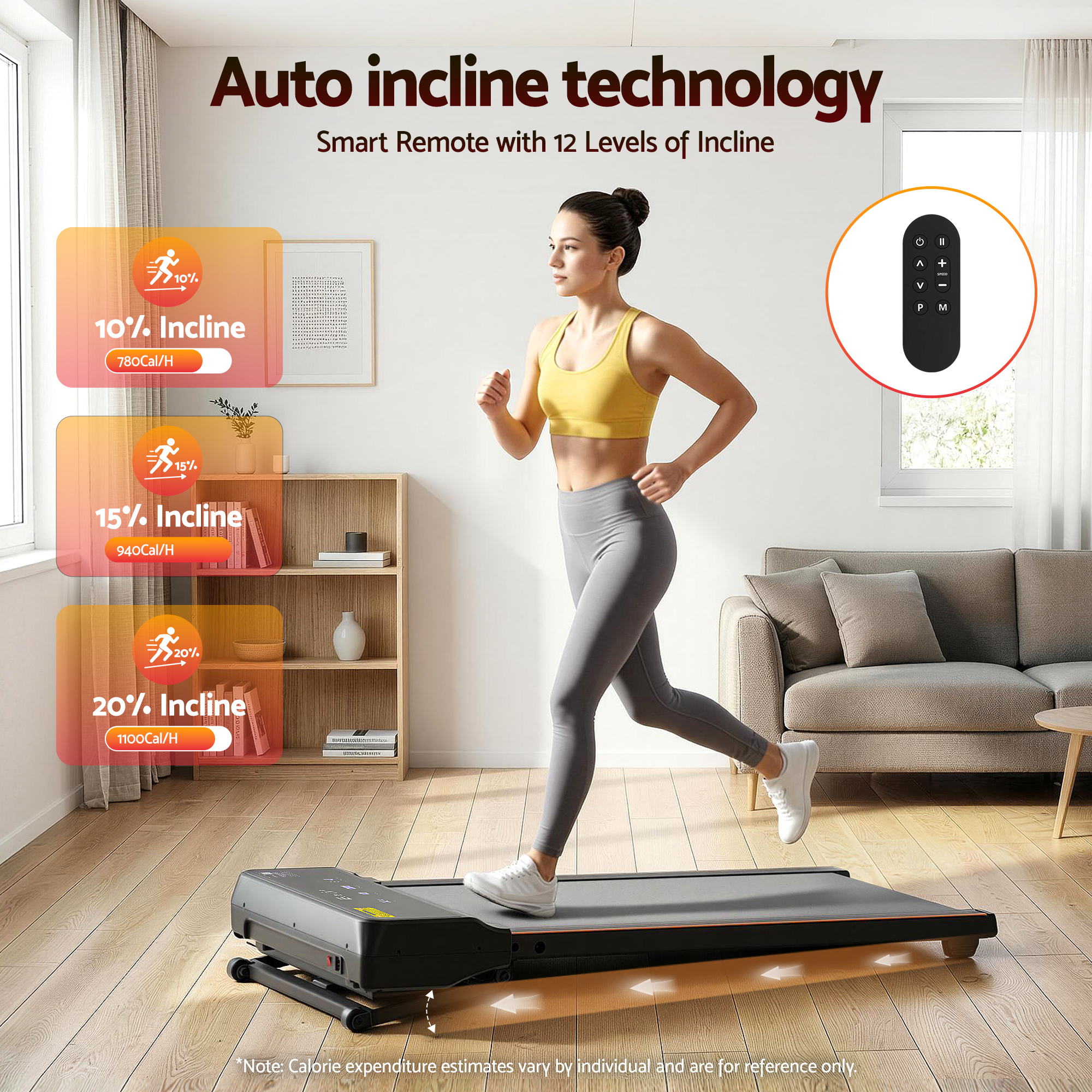 Treadmills: Everfit 3 in 1 Walking Pad Treadmill 20% Auto Incline Under Desk Treadmills for Home Gym With 40cm Wide Belt