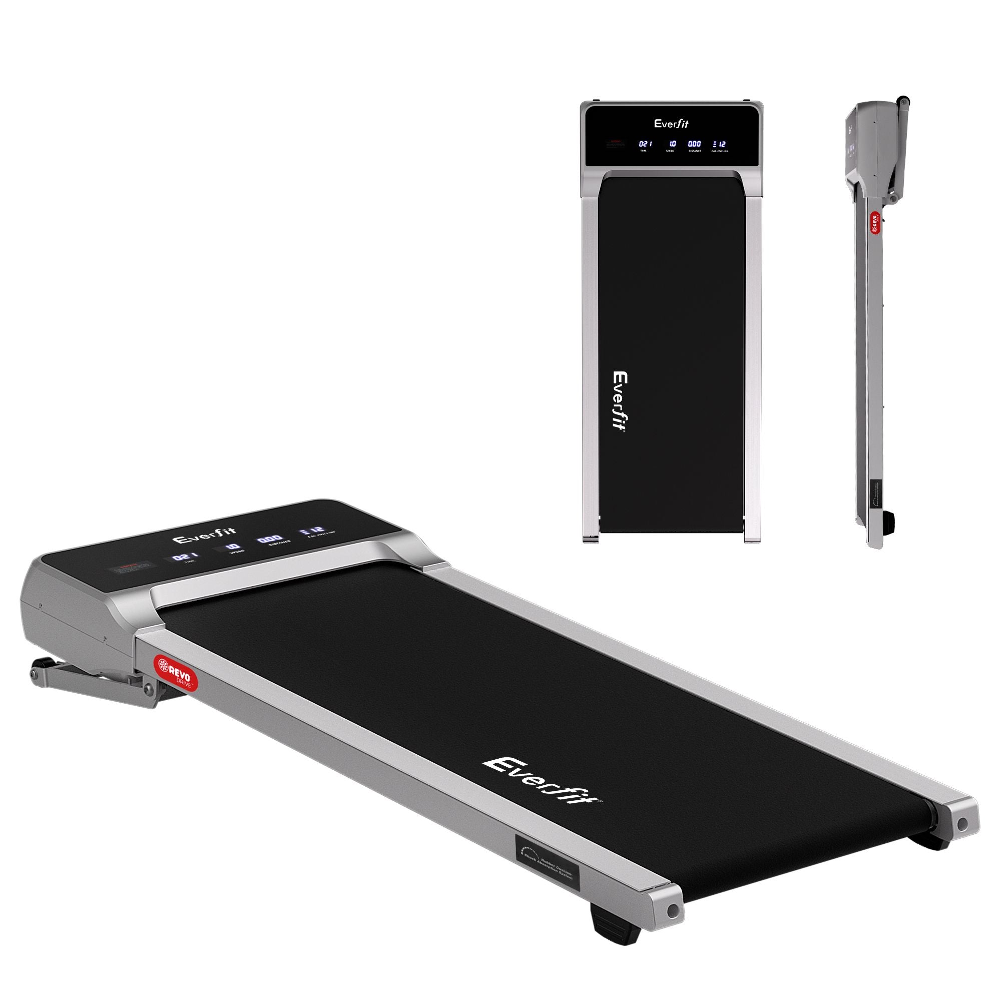 Everfit 3 in 1 Walking Pad Treadmill 20% Auto Incline Under Desk Treadmills for Home Gym With 40cm Wide Belt Sliver