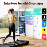Everfit 2 in 1 Walking Pad Treadmill Dual-Sided Under Desk Treadmills with Foot Massage for Home Gym with App Control Black