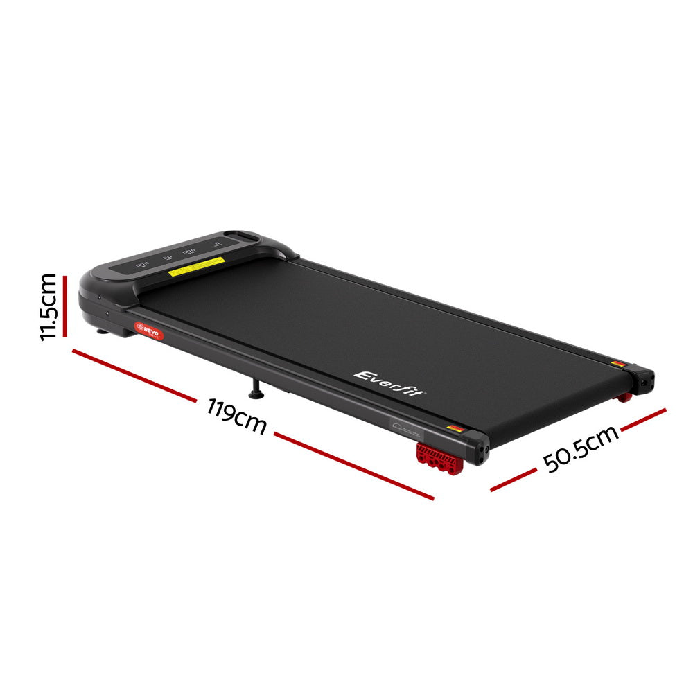 Treadmills: Everfit Treadmill Electric Walking Pad with Incline Under Desk Home Gym Black