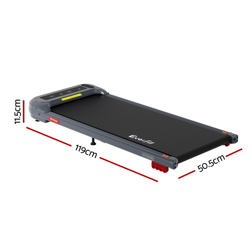 Treadmills: Everfit Treadmill Electric Walking Pad with Incline Under Desk Home Gym Grey