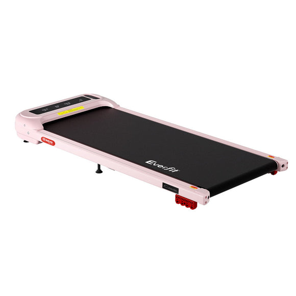 Everfit Treadmill Electric Walking Pad with Incline Under Desk Home Gym Pink