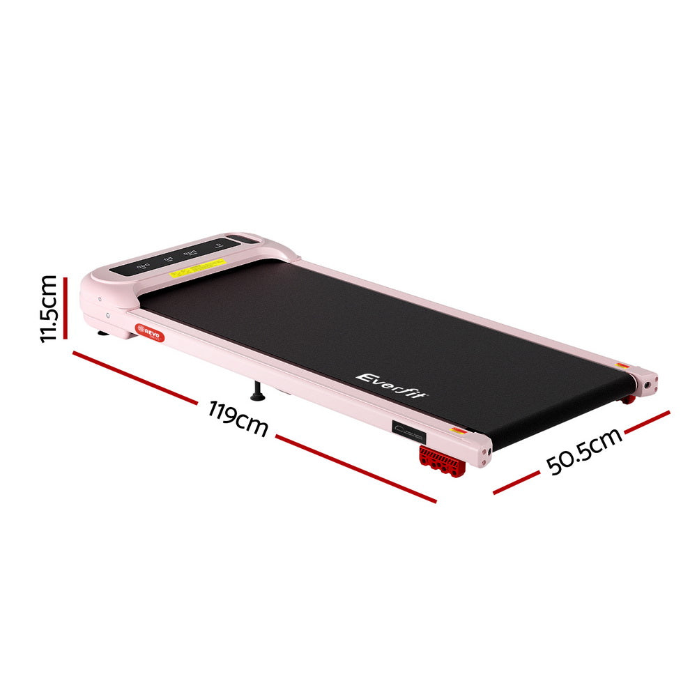 Treadmills: Everfit Treadmill Electric Walking Pad with Incline Under Desk Home Gym Pink