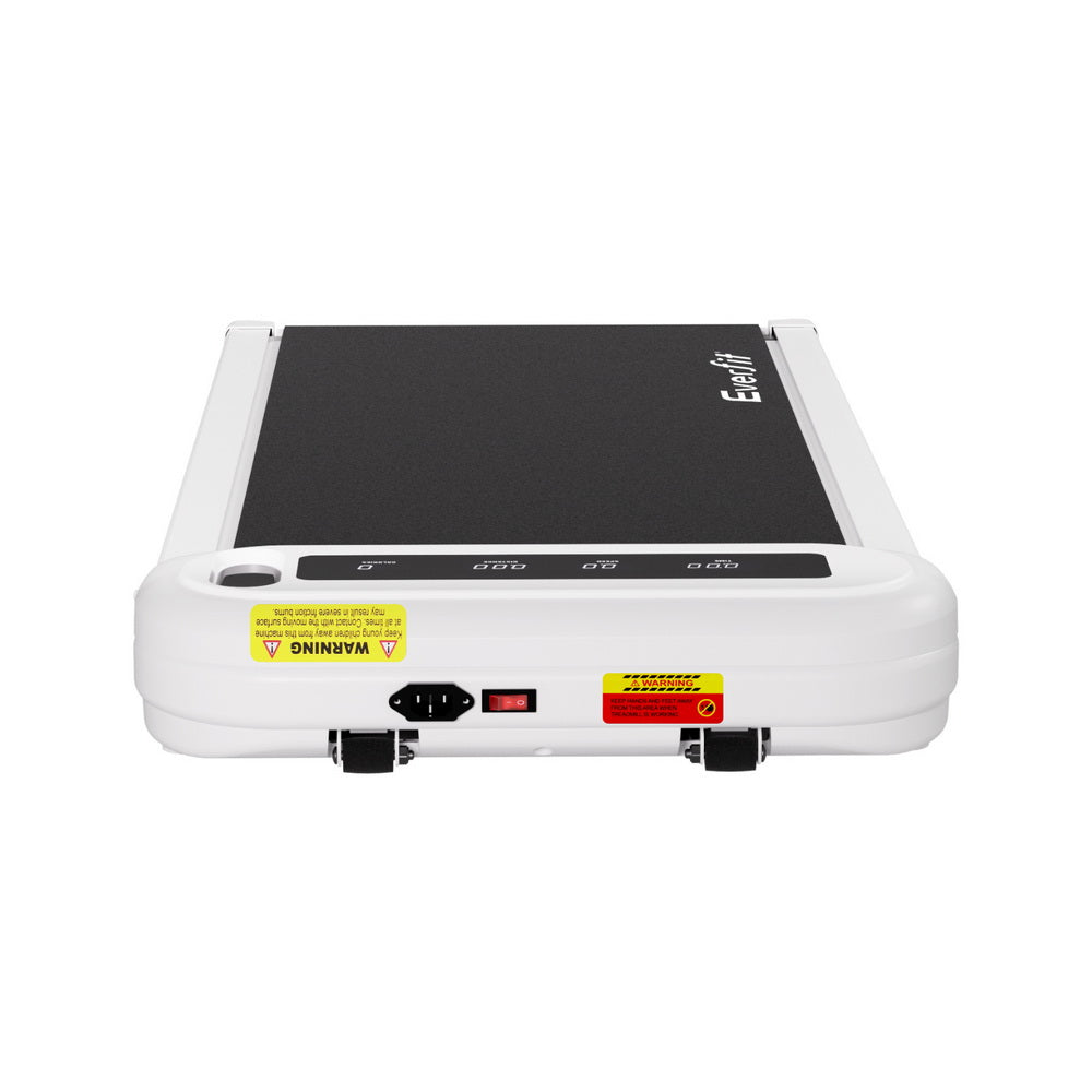 Treadmills: Everfit Treadmill Electric Walking Pad with Incline Under Desk Home Gym White