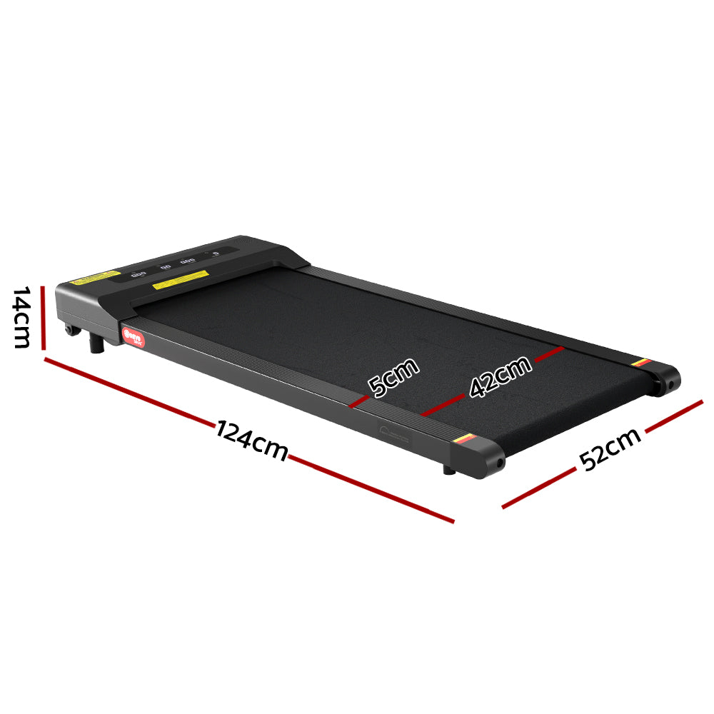 Treadmills: Everfit Treadmill Electric Walking Pad Under Desk Home Gym Fitness 400mm Black
