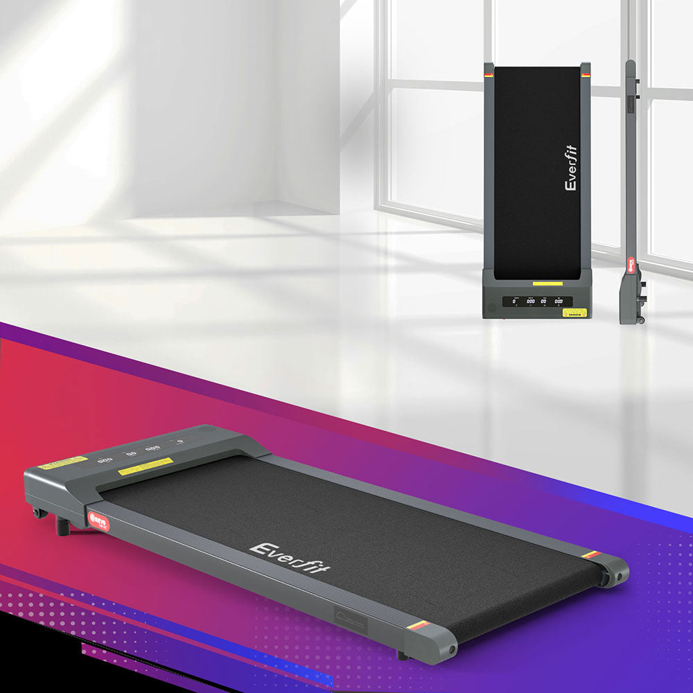 Treadmills: Everfit Treadmill Electric Walking Pad Under Desk Home Gym Fitness 400mm Grey