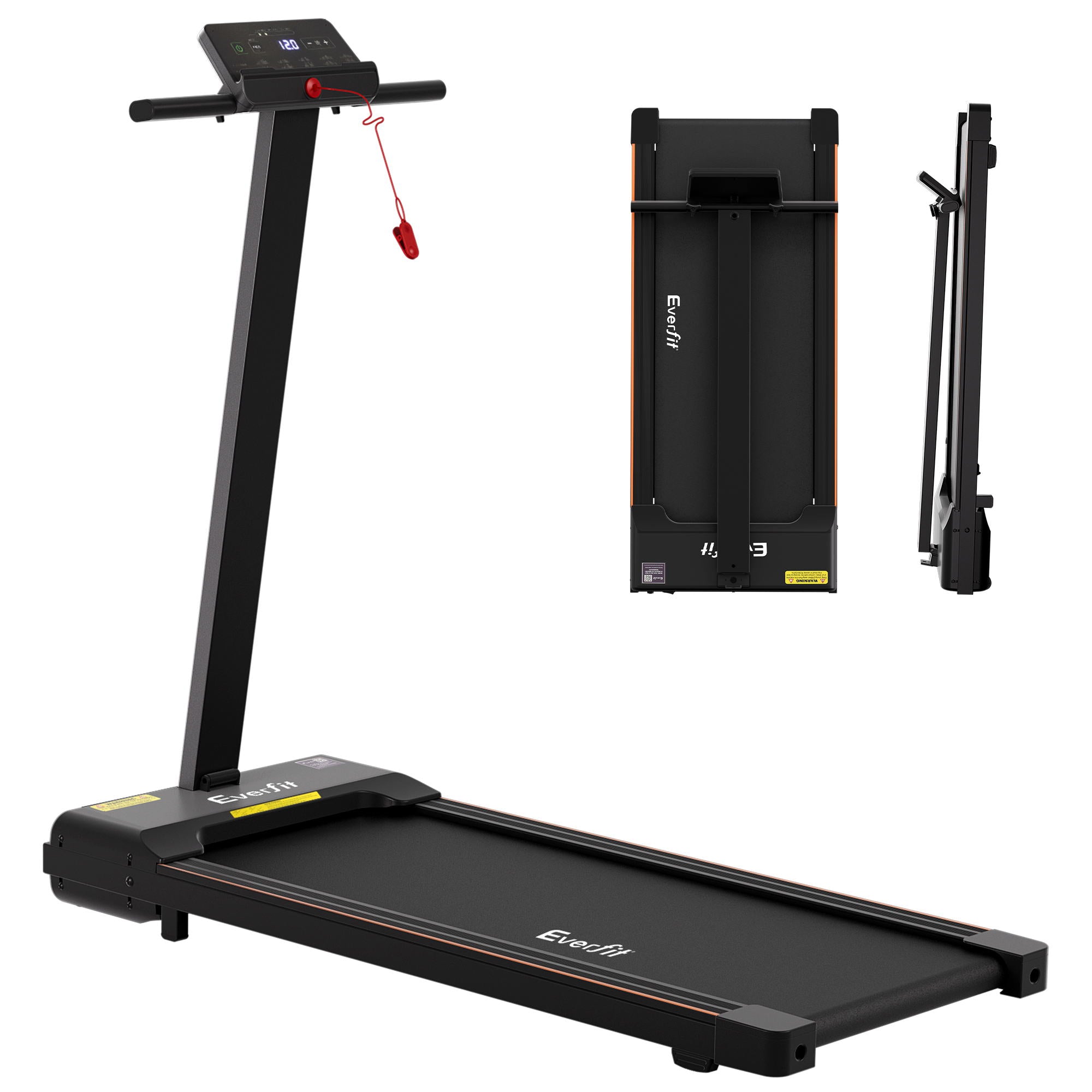 Treadmills: Everfit Walking Pad Treadmill 2 in 1 Foldable for Home Gym 40cm Wide Belt 12 Programs with App