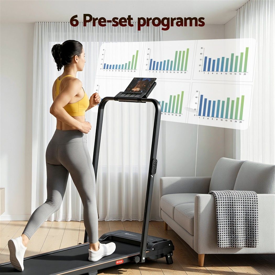 Everfit 3 in 1 Walking Pad Treadmill 12% Incline Foldable Under Desk Treadmills for Home Gym With 40cm Wide Belt Black