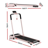 Everfit 3 in 1 Walking Pad Treadmill 20% Auto Incline Under Desk Foldable Treadmills for Home With 40cm Wide Belt Pink