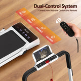 Everfit 3 in 1 Walking Pad Treadmill 20% Auto Incline Under Desk Foldable Treadmills for Home With 40cm Wide Belt White
