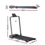 Everfit Treadmill Electric Walking Pad with Incline Foldable for Home Gym Grey