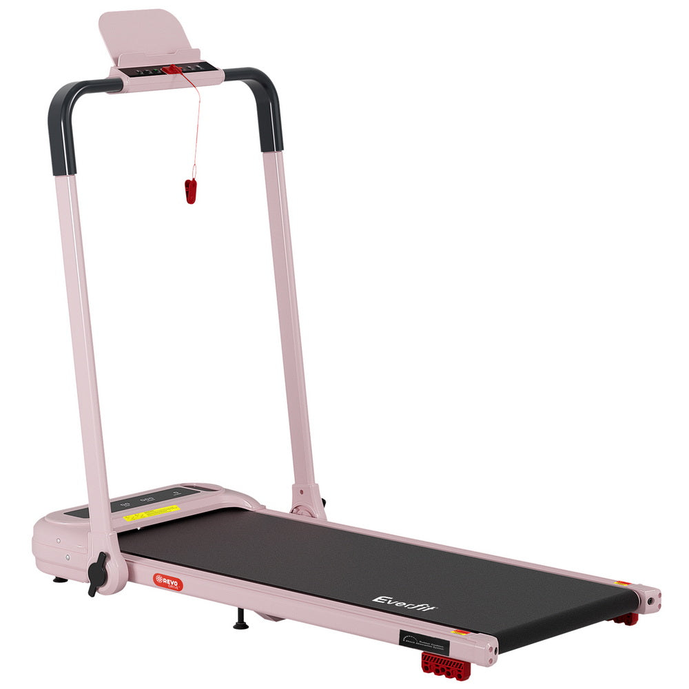 Treadmills: Everfit Treadmill Electric Walking Pad with Incline Foldable for Home Gym Pink