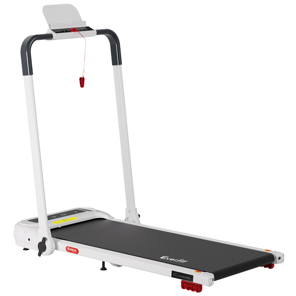 Treadmills: Everfit Treadmill Electric Walking Pad with Incline Foldable for Home Gym White