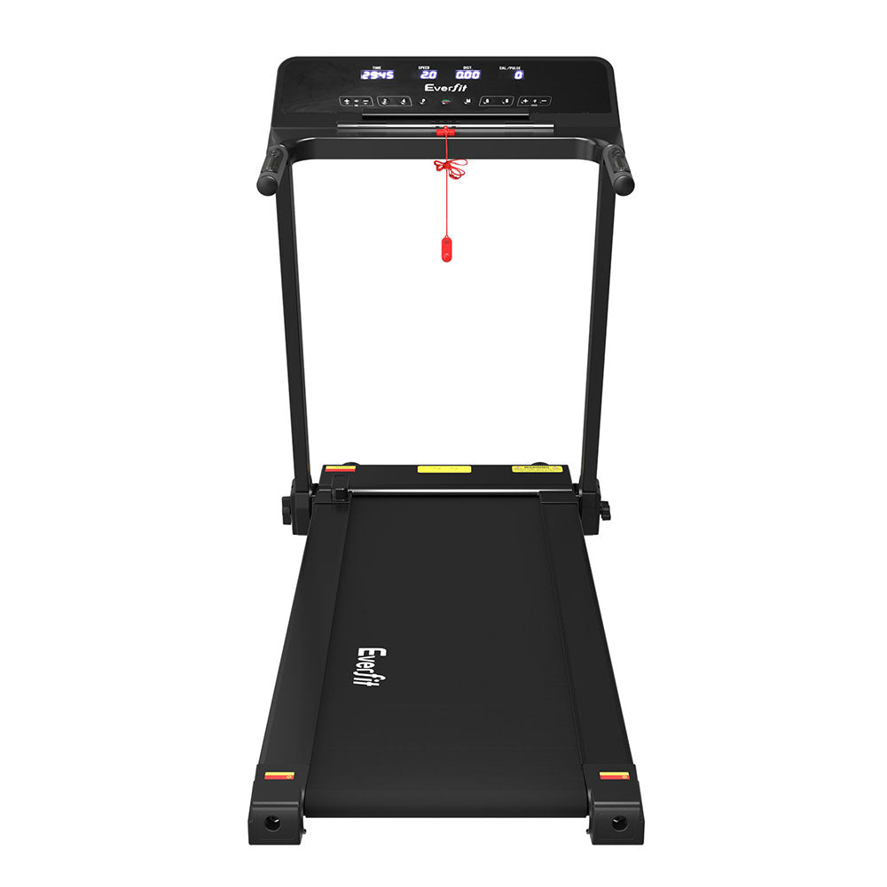 Treadmills: Everfit Treadmill Electric Home Gym Fitness Exercise Knob Foldable 420mm Black