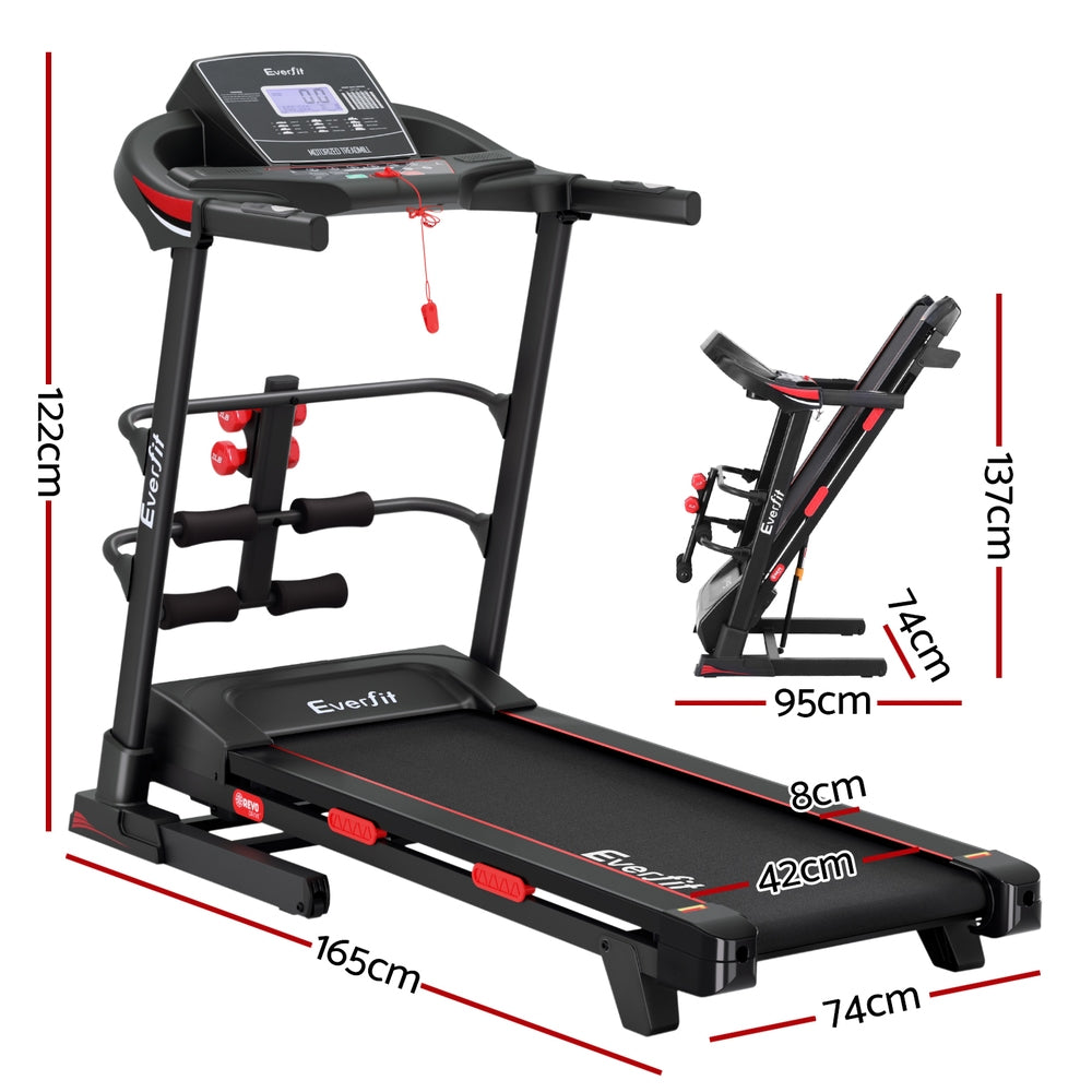 Treadmills: Everfit Treadmill Electric Home Gym Fitness Exercise Machine w/ Sit Up Bar 420mm