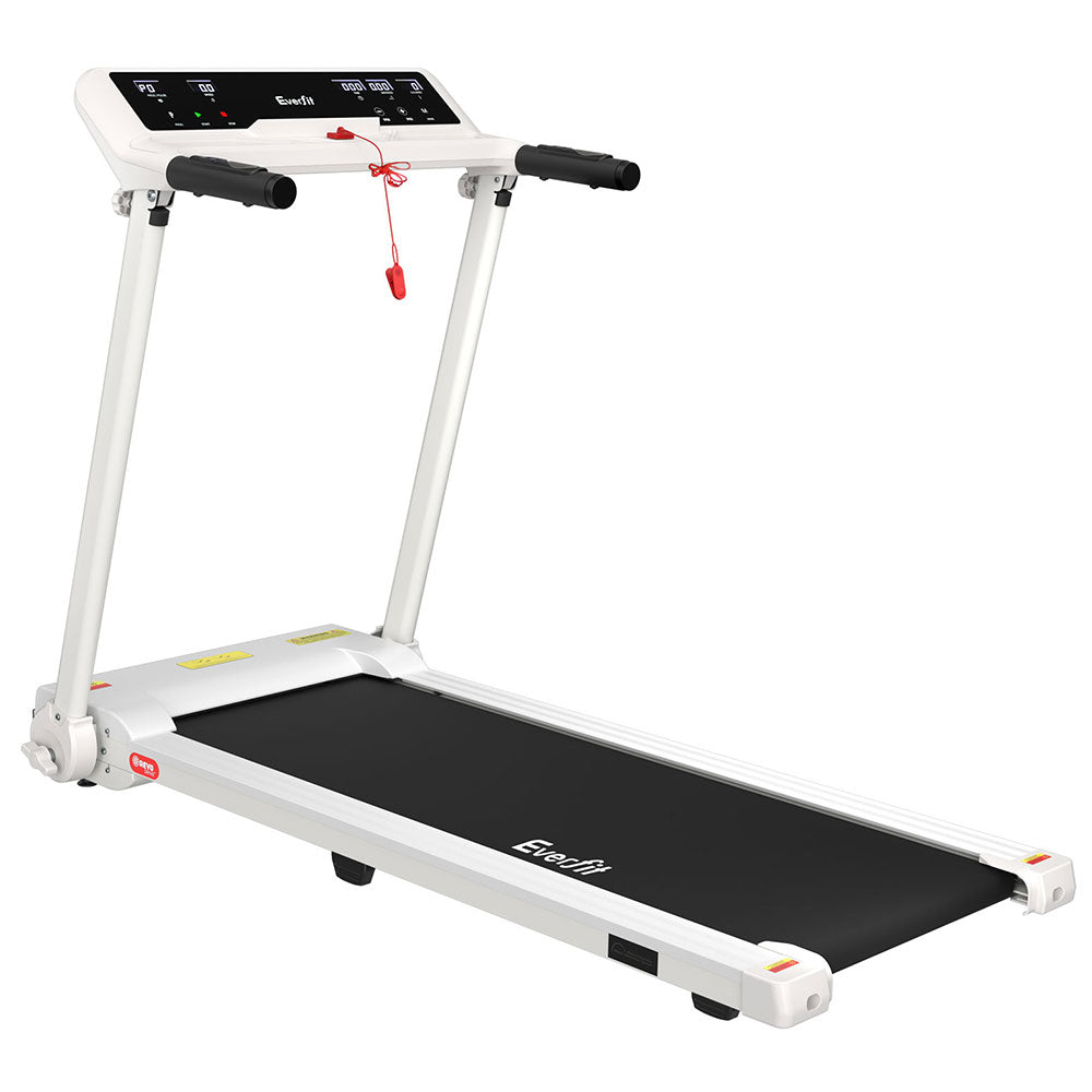 Treadmills: Everfit Treadmill Electric Home Gym Fitness Exercise Knob Foldable 450mm White