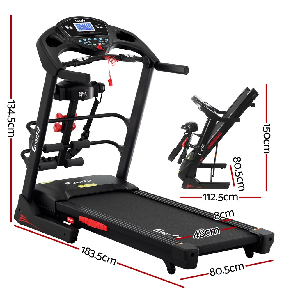 Treadmills: Everfit Treadmill Electric Home Gym Fitness Exercise Machine w/ Massager 480mm
