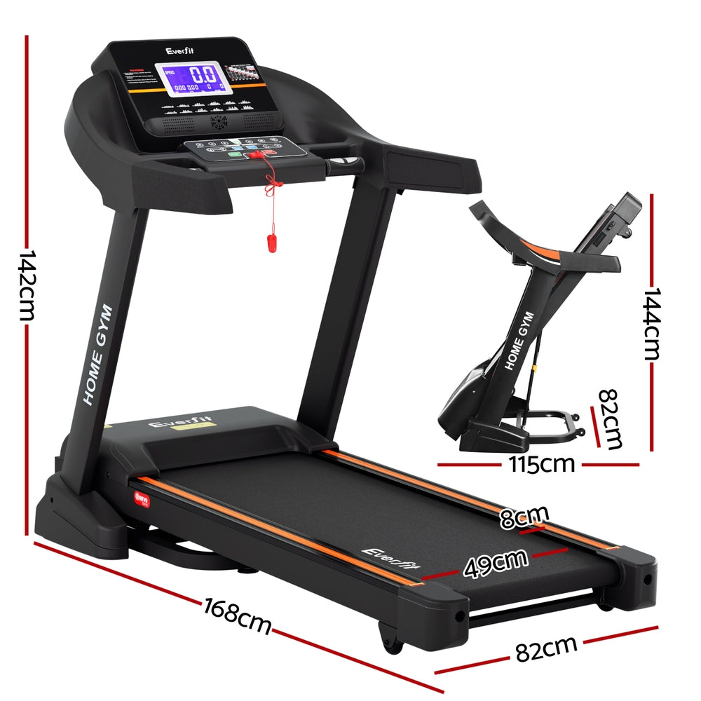 Treadmills: Everfit Treadmill Electric Auto Incline Home Gym Fitness Exercise Machine 490mm