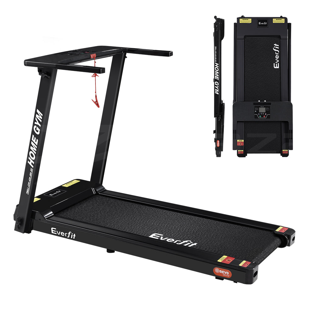 Treadmills: Everfit Treadmill Electric Home Gym Fitness Exercise Fully Foldable 420mm Black