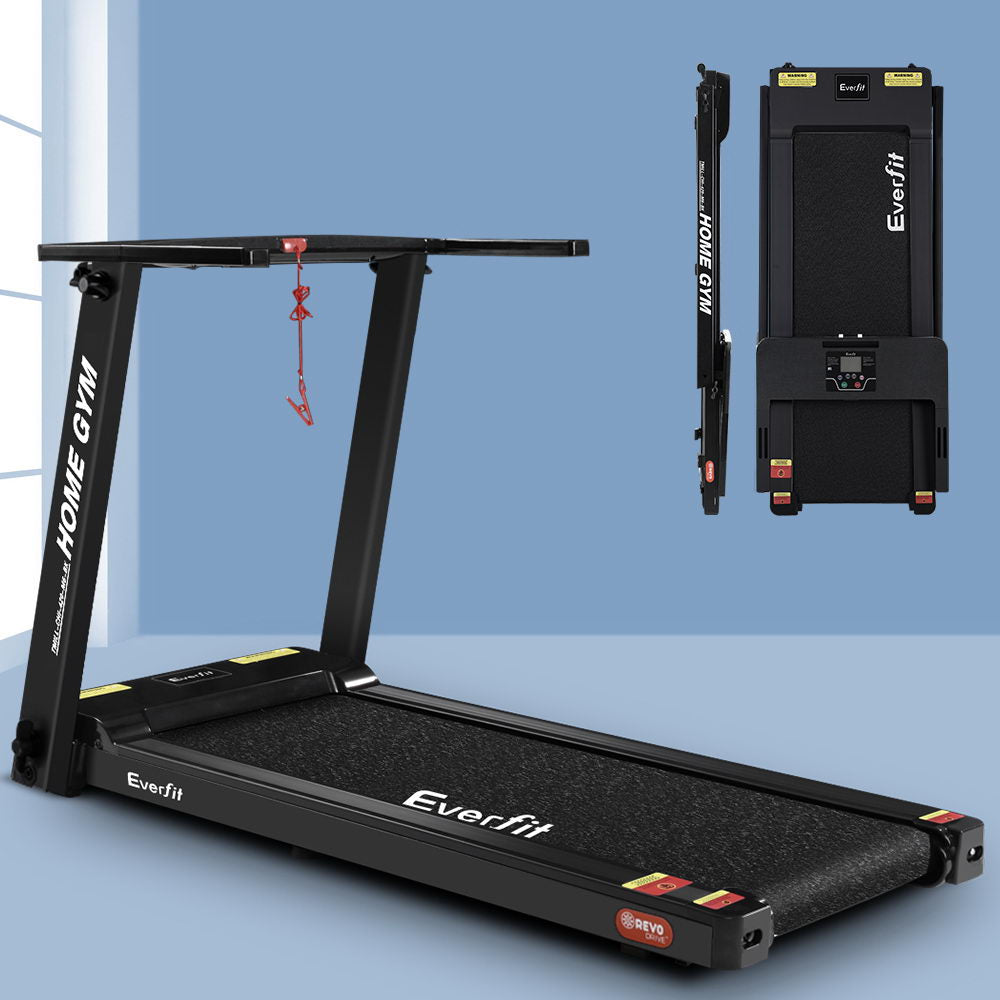 Treadmills: Everfit Treadmill Electric Home Gym Fitness Exercise Fully Foldable 420mm Black