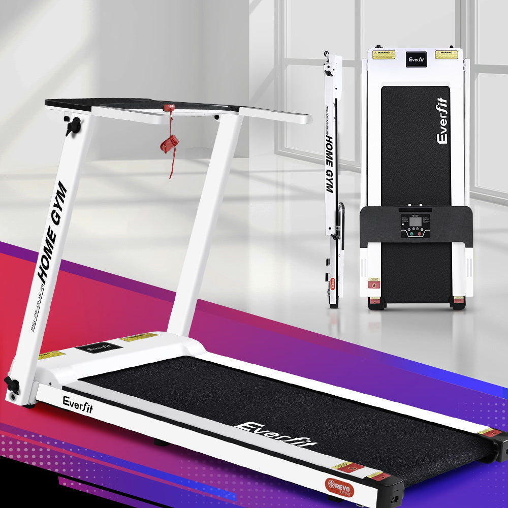 Treadmills: Everfit Treadmill Electric Home Gym Fitness Exercise Fully Foldable 420mm White