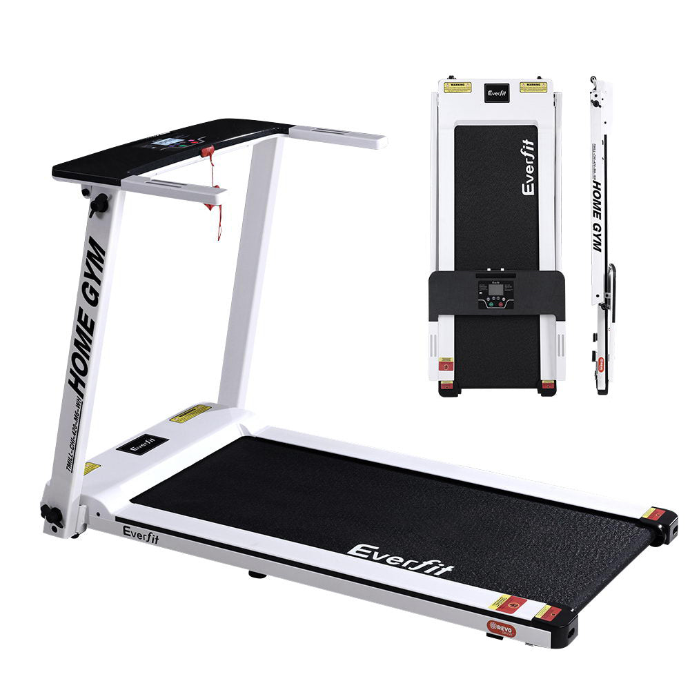 Treadmills: Everfit Treadmill Electric Home Gym Fitness Exercise Fully Foldable 420mm White