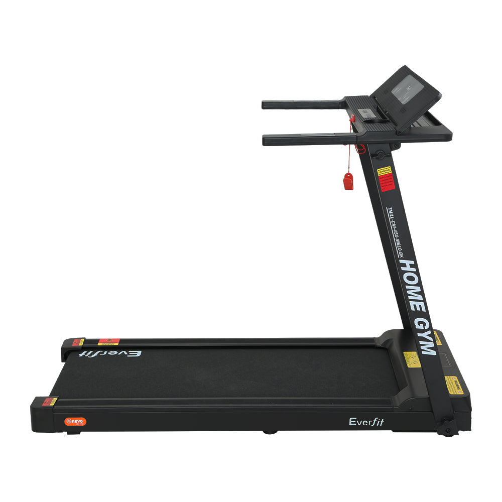 Treadmills: Everfit Treadmill Electric Home Gym Fitness Exercise Fully Foldable 450mm Black