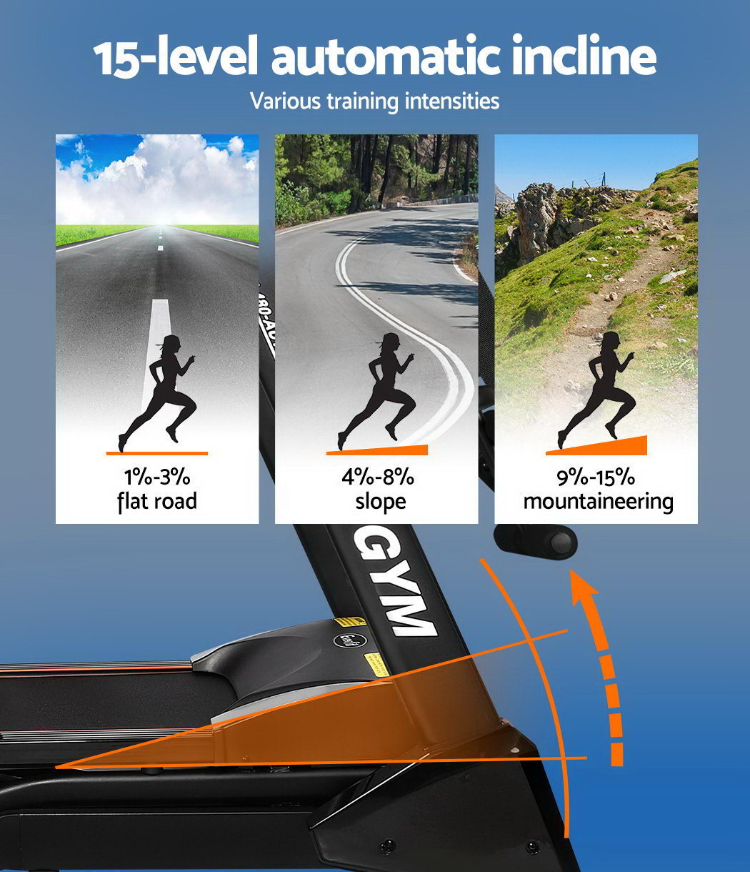 Treadmills: Everfit Treadmill Electric Home Gym Fitness Exercise Machine w/ Massager 480mm