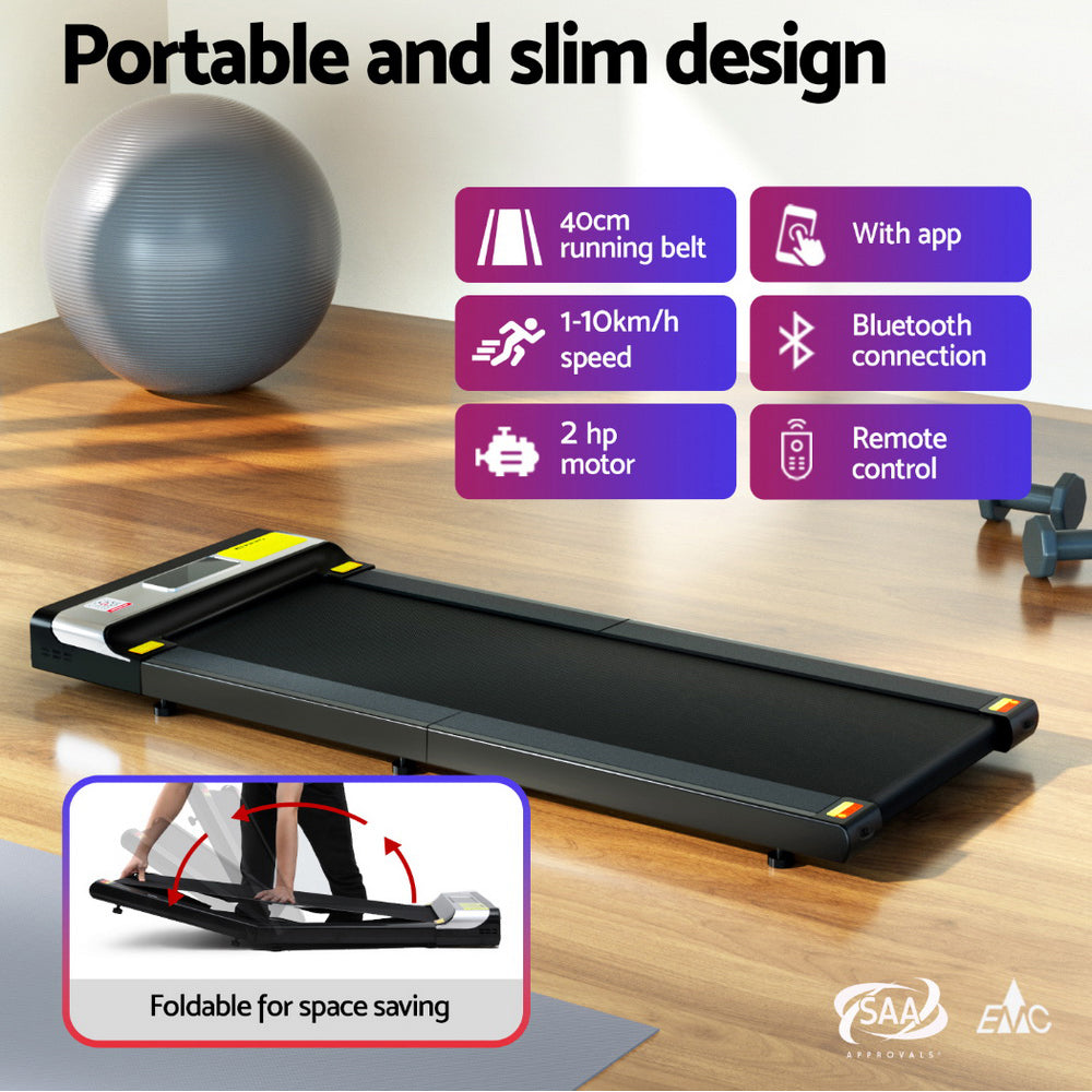 Treadmills: Everfit Treadmill Electric Walking Pad Under Desk Home Gym Fitness Foldable Belt