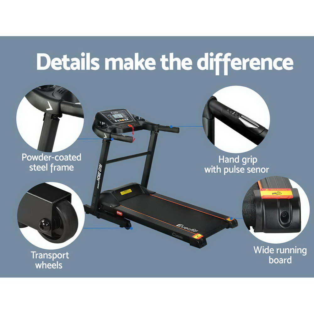 Treadmills: Everfit Treadmill Electric Home Gym Fitness Exercise Machine Foldable 400mm