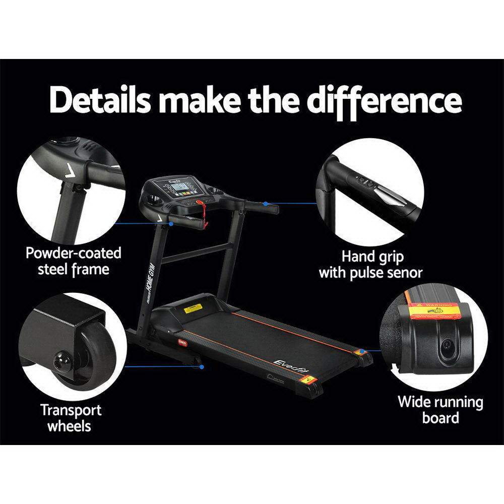 Treadmills: Everfit Treadmill Electric Home Gym Fitness Exercise Machine Foldable 400mm