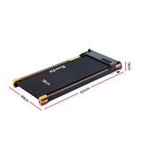 Treadmills: Everfit 2 Side Walking Pad Treadmill with Massage Function Fitness 380mm Black