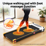 Treadmills: Everfit 2 Side Walking Pad Treadmill with Massage Function Fitness 380mm Black