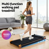Treadmills: Everfit 2 Side Walking Pad Treadmill with Massage Function Fitness 380mm Black