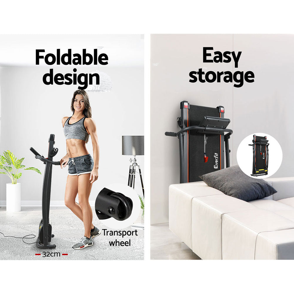 Treadmills: Everfit Treadmill Electric Home Gym Fitness Exercise Machine Foldable 370mm