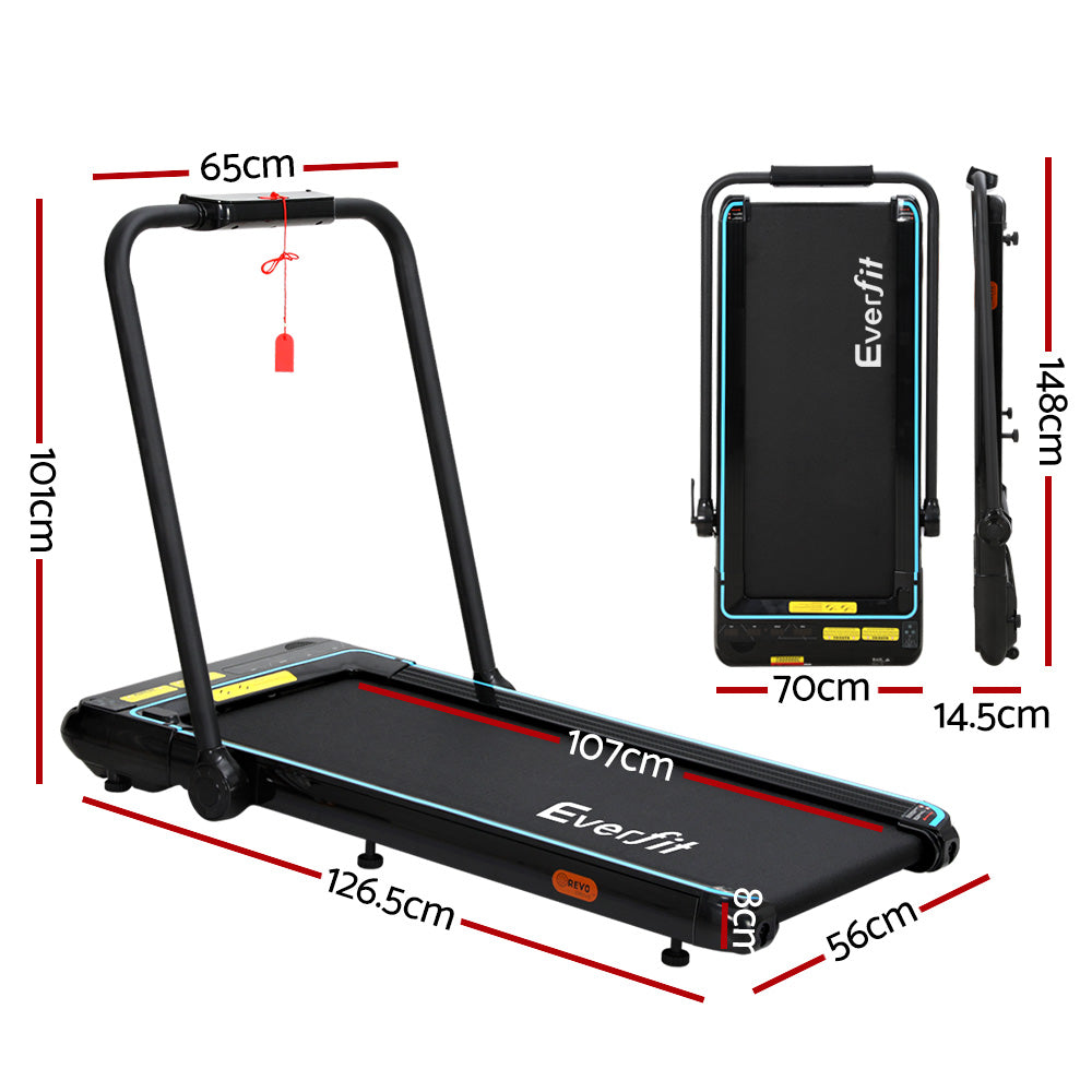 Treadmills: Everfit Treadmill Electric Walking Pad Under Desk Home Gym Fitness 420mm Remote