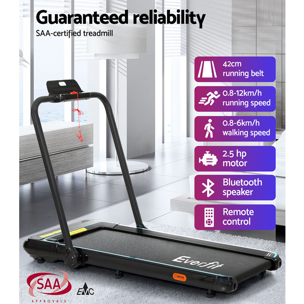 Treadmills: Everfit Treadmill Electric Walking Pad Under Desk Home Gym Fitness 420mm Remote