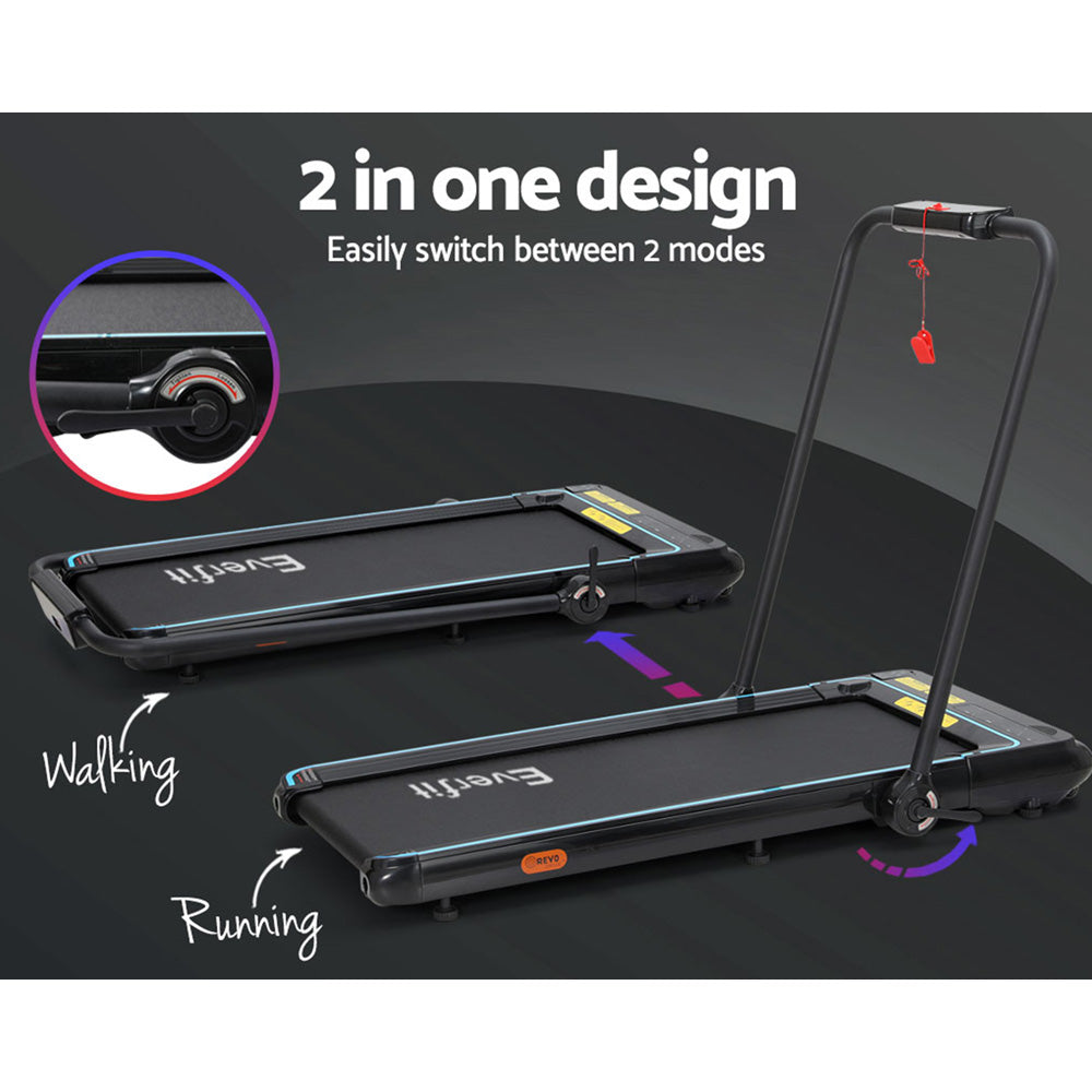 Treadmills: Everfit Treadmill Electric Walking Pad Under Desk Home Gym Fitness 420mm Remote