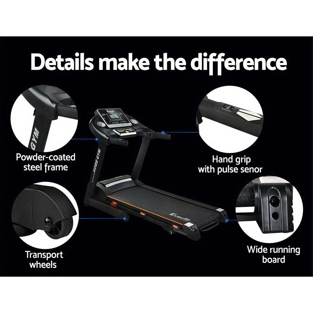 Treadmills: Everfit Treadmill Electric Home Gym Fitness Exercise Machine Hydraulic 420mm