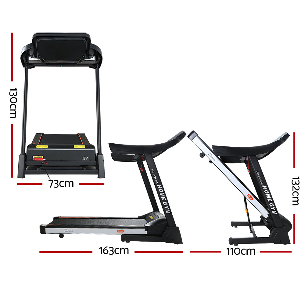 Treadmills: Everfit Treadmill Electric Auto Level Incline Home Gym Fitness Exercise 450mm