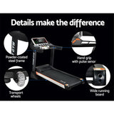 Everfit Treadmill Electric Auto Level Incline Home Gym Fitness Exercise 450mm