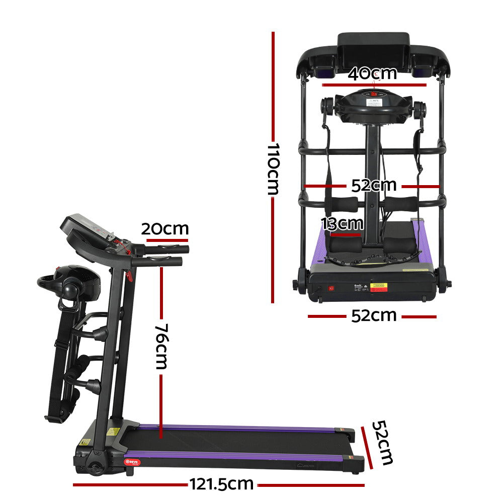 Exercise Bikes: Everfit Treadmill Electric Home Gym Fitness Exercise Machine w/ Massager 400mm