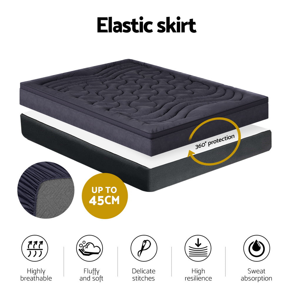 Mattress Toppers: Giselle Bedding Mattress Topper Pillowtop 3-Zone King