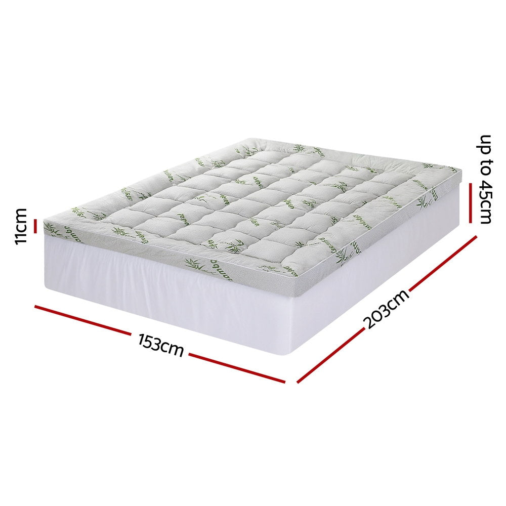 Mattress Toppers: Giselle Mattress Topper 11cm Pillowtop toppers Bamboo Queen