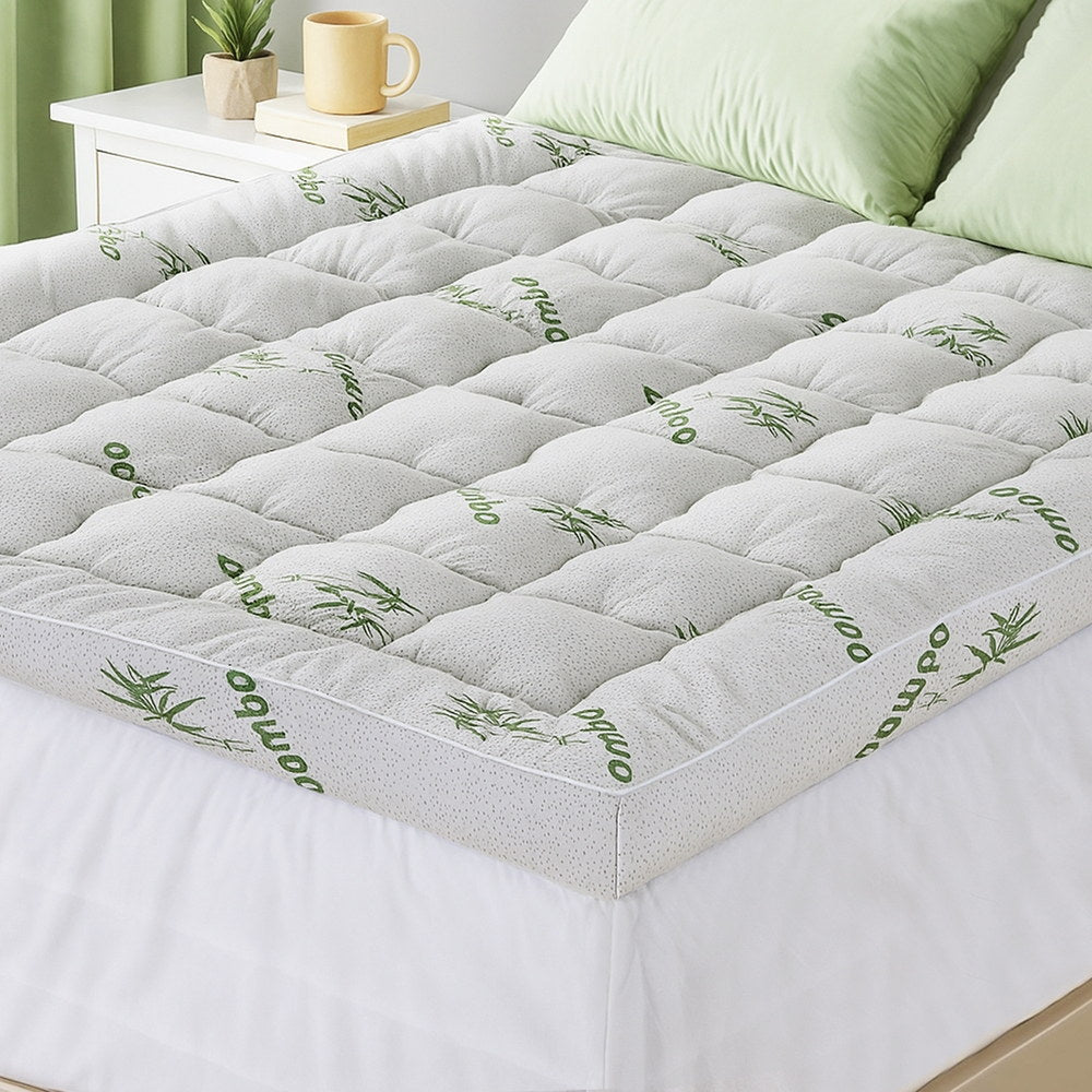 Mattress Toppers: Giselle Mattress Topper 11cm Pillowtop toppers Bamboo Queen