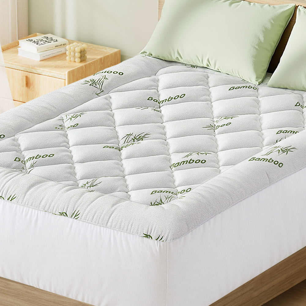 Mattress Toppers: Giselle Mattress Topper 5cm Pillowtop toppers Bamboo Double