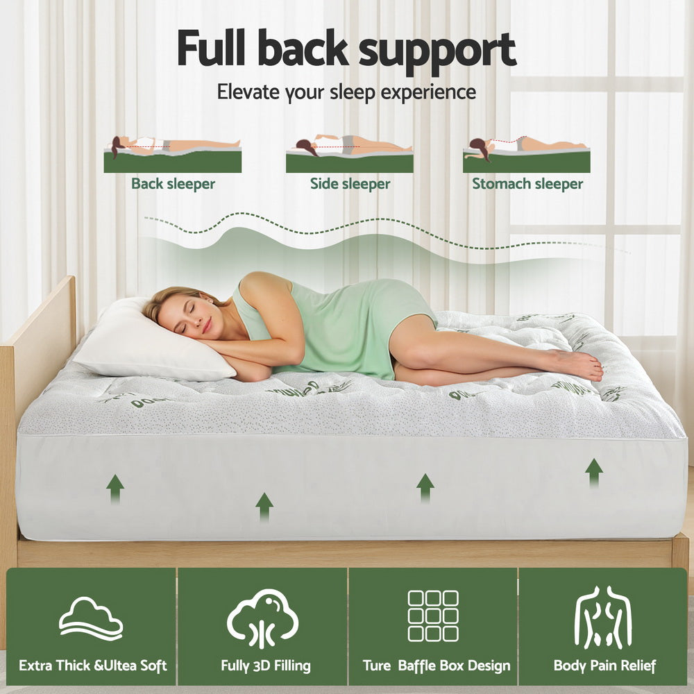Mattress Toppers: Giselle Mattress Topper 5cm Pillowtop toppers Bamboo King