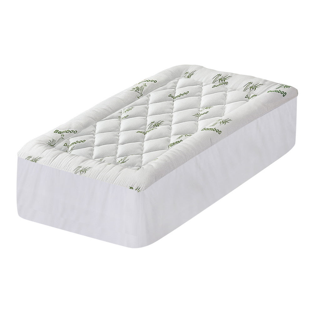 Mattress Toppers: Giselle Mattress Topper 5cm Pillowtop toppers Bamboo Single